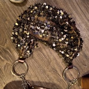 Sequined clutch purse